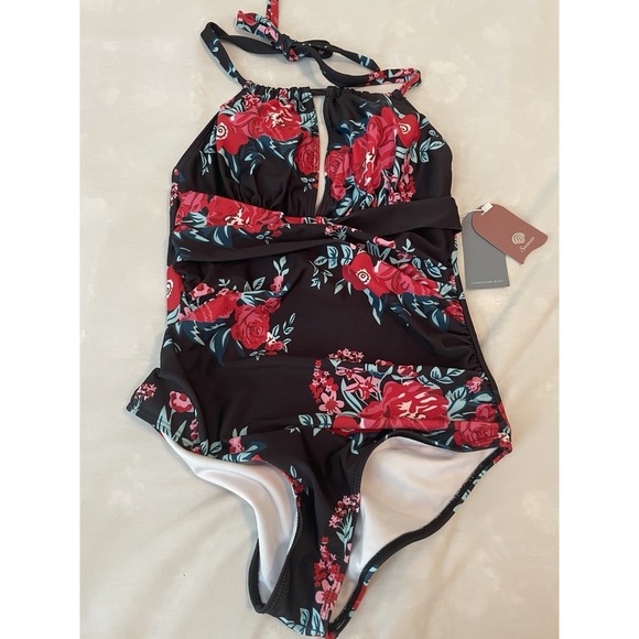 Smismivo Other - New Smismivo Womens Sz Small Tummy Control Halter One Piece Swimsuit Black